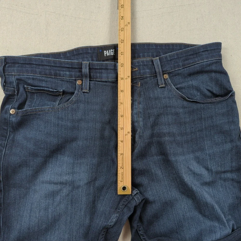 Paige Pants Mens 36x31 Blue Federal Straight Stretch Casual Preppy